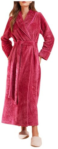 HAOLEI Vestaglia Donna Invernale in Pile Morbido Vestaglie da Camera Accappatoio Donna Vestaglia Spugna Morbida Vestaglia da Camera per Coppia Manica Lunga Abbigliamento Casa 2024 Offerte Lampo