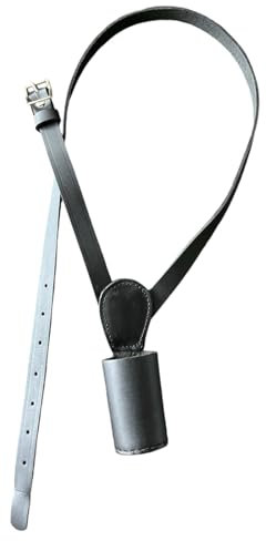 Support de ceinture en cuir noir pour mât de drapeau - Taille enfant, noir/argenté, Mini