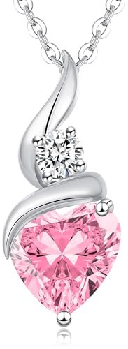 LOUISA SECRET Kette Damen Infinity Herz Anhänger 925 Sterling Silber or Messing mit Rose Gold plattiert Geburtsstein Halskette für Damen Valentinstag Weihnachten Geburtstag für Sie Frauen mama