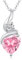 LOUISA SECRET Kette Damen Infinity Herz Anhänger 925 Sterling Silber or Messing mit Rose Gold plattiert Geburtsstein Halskette für Damen Valentinstag Weihnachten Geburtstag für Sie Frauen mama