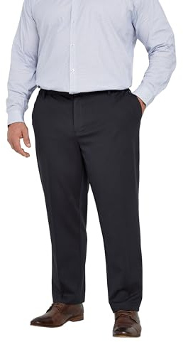 BadRhino Big & Tall Blue Stretch Trousers - Men's - Plus Size Curve