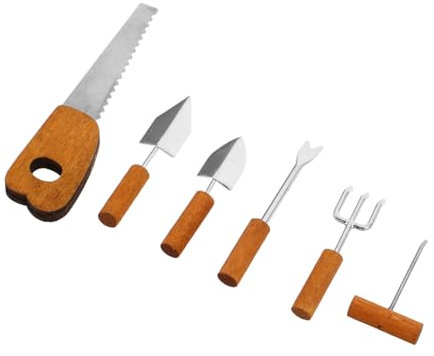ifundom 6stücke Teiliges Miniatur Gartenwerkzeug Set Handwerkzeuge Für Puppenhäuser Und Miniaturgärten Für Außen Und Innenanwendungen Realistische Nachbildung Von Pflanzwerkzeugen