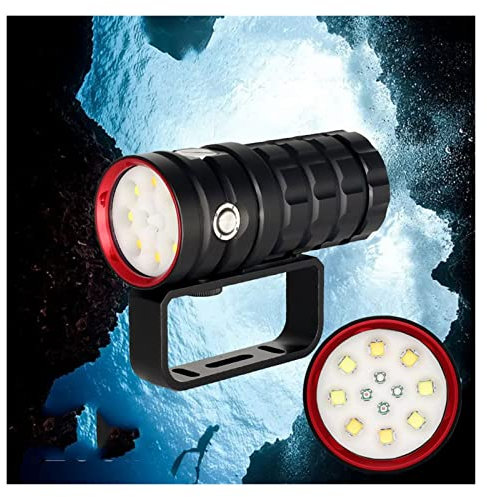 QWAXTRIW Diving Lights Professional Diving Photography Flashlight 25000Lumens Underwater Waterproof Tactical Diving Light Camera Video Torch Waterproof Underwater(S1-S)