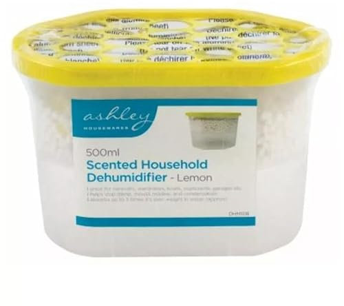 JOROBA Lemon Scented Household Dehumidifier, 500ml, Moisture and Mould Remover