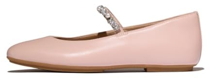 Fitflop DELICATO Ballerine da donna in pelle con perle e cristalli, rosa cipria sbiadito, taglia 38, Blush sbiadito, 39 EU