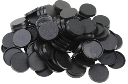 Qizeroty Miniatur Sockel 32mm - 20x Modell-Tischspiel Basis,Stoßfeste Szenenbau-Zubehör für Tisch Schlafzimmer Wohnzimmer Werkstatt Theke Schreibtisch Bücher