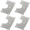 Placa de reparación de bisagra de acero inoxidable Soporte de fijación plano for muebles Accesorios de hardware(V20 pcs)