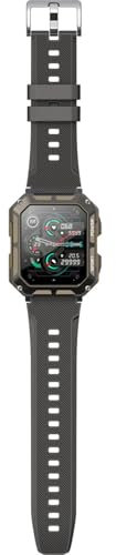 Generisch 2025 Uhren Herren Smartwatch Mit 24/7 Herzfrequenz, SpO2, Blutdruck, Schlaf, 120+ Sportarten 1.83 HD Outdoor Smartwatch Anrufe Entgegennehmen/Anrufe Tätigen IP68 Wasserdicht C200706,Black