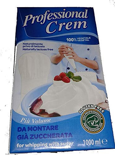Crema de montar azucarada Professional Crem sin lactosa, 1000 ml