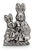 Deko-Hasen Hase Mama mit Kind Kunststein 11,2 x 4,8 x 16,0cm