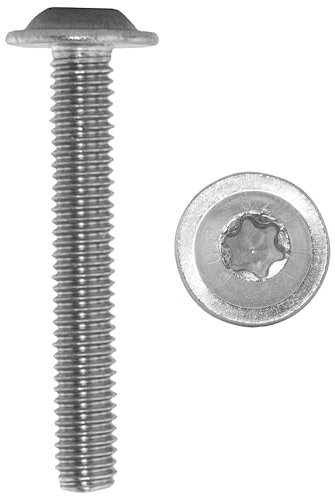 Linsenkopfschrauben M10 X 40 ISO 7380 mit Flansch u. Innensechsrund (ISR) Edelstahl A2 (10 Stück) - V2A Linsenschrauben mit Bund Rundkopfschrauben Halbrundkopfschrauben Flanschschrauben