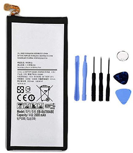 BATTERIA COMPATIBILE CON SAMSUNG A7 2015 A700 EB-BA700ABE AD ALTA CAPACITÀ 2600MAH CON KIT SMONTAGGIO INCLUSO