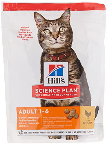 Hill's Science Plan Adult Chicken - Dry Food for Adult Cats 1-6 Years 300 gr