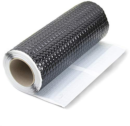 Green-Fast Bande d'étanchéité 300 mm x 5 m noir - Carton goudronné de toit autocollant - Ruban adhésif imperméable pour toit, mur, cheminée, mur - Bande de raccordement murale - Revêtement extérieur