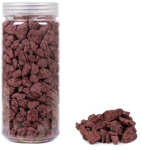HEKU großformatige Deko-Steine (9-13mm) in bordeaux, ca. 750g , Vielseitig Einsetzbar , Praktisch Verpackt , Ideal für Dekoration und Bastelprojekte