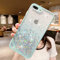 ZTUOK Compatible with iPhone 7/8/SE 2020 Case for Women Girls,Silicone Gel Shockproof Clear Sparkly Bling Stars Phone Case Glitter Cover for iPhone 7/8/SE 2020-Mint Green