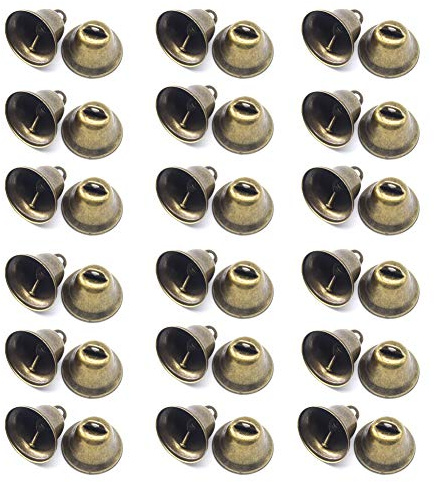CEEYSEE 36 Pezzi Campanellini Sonagli Piccoli Campanelle da Appendere Per Matrimoni, Porte, Collari Cani, Decorazioni Natalizie, Decorazioni Hallowmas(42 x 38 mm)