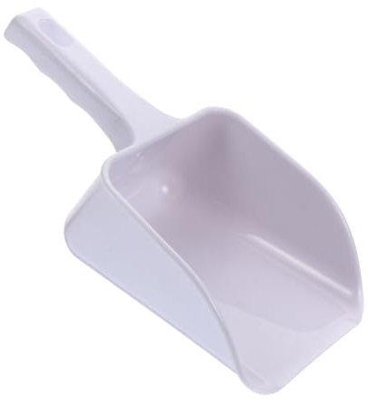 DOITOOL Plastic Ice Scoop - 1Pcs Kitchen Food Scoop, White Flour Sweet Scoops for Kitchen Bar Buffet Garden - Multipurpose Scoop (23X10X7cm)