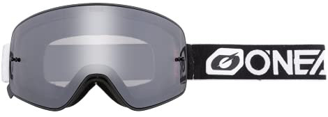 O'NEAL | Fahrrad- & Motocross-Brille | MX MTB DH FR Downhill Freeride | Verstellbares Band, optimaler Komfort, perfekte Belüftung | B-50 Goggle Force Force V.22 | Unisex | Schwarz Silber | OS