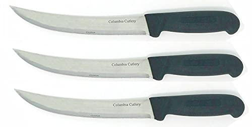 Columbia Cutlery 10 in. Black Breaking/Cimiter/Carving/Butcher Knife (3 Pack)