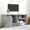Norheim Meuble TV/TV Meuble/Meuble Tele, Meuble TV à étagères, Table d’appoint Mobile, pour appareils, CDs, DVDs,HlP,Meuble TV Bas avec Compartiments avec Porte Gris béton 80x35x36,5 cm