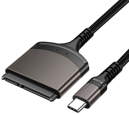 chenyang Câble SATA vers USB en nylon tressé USB C vers disque dur SATA 2,5 Adaptateur convertisseur externe pour transfert de données SSD/HDD