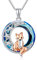 ROMANTICWORK Fuchs Kette Sterling Silber Fuchs Kristall Anhänger Halskette Fuchs Schmuck Geschenke für Damen Mädchen