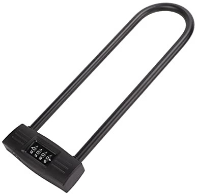 Lengthen 4 Digit Combination U Lock - Anti Theft Long Shackle Resettable Padlock for Motorcycle Electric Scooter
