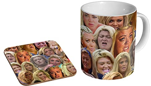 stopper Gemma Collins Collage Funny - Ceramic Coffee Mug + Coaster Gift Set