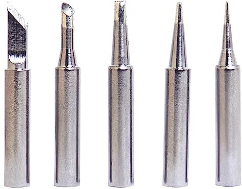 Kaseamu 5pcs 900m Soldering Iron Tips, Premium Soldering Tips for Hakko, Aoyue, Yihua,Vastar,Sywon,Atten, Quick,Ryobi,Tabiger, X-Tronic and SOAIY Soldering Station