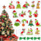 GAROMIA 32 Grinch Deko Weihnachtsdekorationen Anhänger Weihnachtsschmuck Papier Anhänger Deko Weihnachten Weihnachtsanhänger Grinch Christbaumschmuck Weihnachtsdekorationen für Weihnachtsbaum