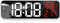 Orologi da parete, orologio digitale a LED 9 orologio da parete digitale specchio Display grande orologio a parete con data di temperatura Display 3 Batteria di sveglia LED LED LED alimentata