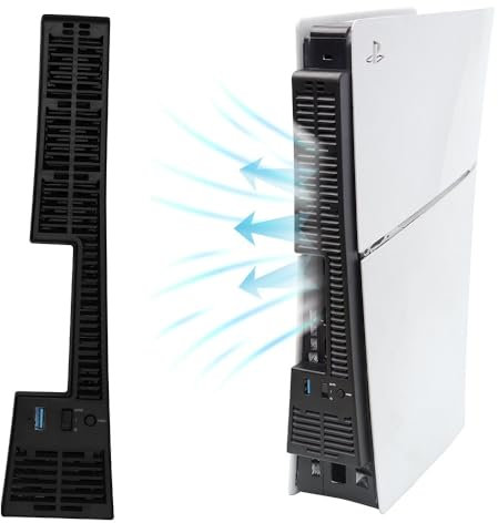 Ventilateur de refroidissement pour console pour Playstation PS5 Slim,Système de refroidissement efficace pour console de jeu,Accessoires de refroidissement horizontal pour PS5 Slim