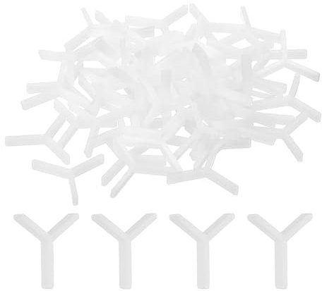 sourcing map 200 distanziatori esagonali per piastrelle da parete, in plastica, tipo Y, 1,5 mm, per installazione di piastrelle in ceramica, colore: bianco