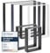 HOLZBRINK Tischbeine Metall Rohstahl mit Klarlack | Tischkufen/Tischgestell für Couchtisch, Esstisch, Schreibtisch, Sitzbank | 1 Stück Möbelfüße 70 x 72 cm