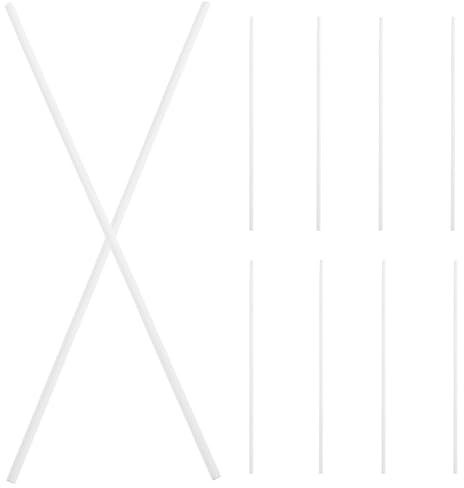 NUOBESTY 10 varillas de cocción para horno, resistentes al calor, para cerámica, joyería, óxido de aluminio, color blanco sólido, accesorios para horno