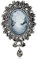 Generisch Victoria Vintage-Brosche für Damen, Schönheitsbild, Anstecknadeln, Damenschmuck, Queen-Kamee-Brosche für Damen, schönes Design, Kunststoff, Kein Edelstein