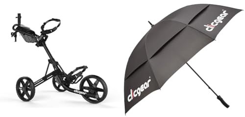 Clicgear Unisex 4.0 - CHARIOT CLICGEAR 4 0 NOIR, noir, taille unique + PARAPLUIE CLICGEAR - NOIR