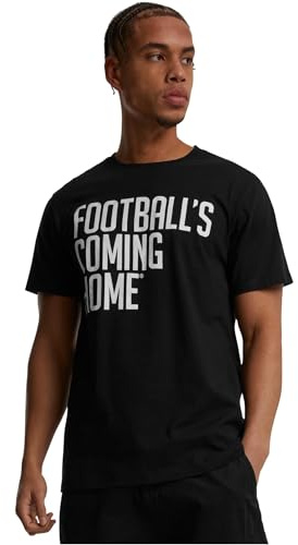 MERCHCODE Herren T-Shirt Footballs Coming Home Logo Tee, Regular Fit, Baumwolle 100%, L