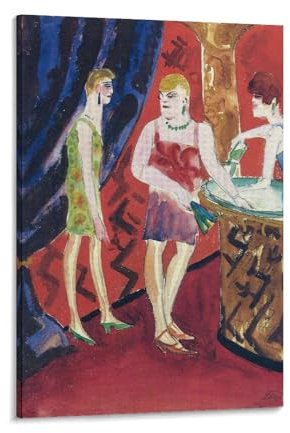 QINGYUAN Otto Dix Poster mit Matrosen und Mädchen, Kunstdruck auf Leinwand, Wandkunst, moderne Wohnkunstwerke, 50 x 75 cm