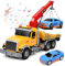Ulikey Camion Dépanneuse Jouet Enfant, 1:16 Transporteur Véhicule avec Véhicule, Lumière et Effets Sonores Réalistes, Grand Camion Jouet Cadeaux de Noël et d'anniversaire pour Garçon Fille 3+