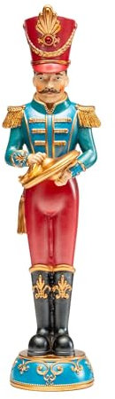 Lamart Noel by Soldatino Schiaccianoci di Natale con Piatti 33cm Azzurro Decorazione di Natale