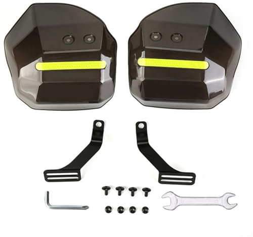 Gettimore Elektrofahrrad Handprotektoren Motorrad Handschutz Lenker Windschutzscheibe Schwarz Halbtransparent ABS Material Wind Regen Sonnenschutz