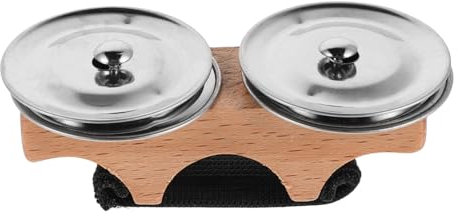 HEMOTON Holz-fingerbecken Metall-Schellen-Tamburin Für Schlagzeug Gitarre Sänger Übung