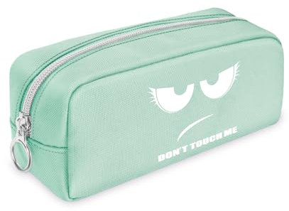 FINPAC Federmäppchen Mäppchen - Große Kapazität Federtasche Stiftetasche Schlamperbox Bleistiftbeutel Schulmäppchen für Schule Büro (Don't Touch Grün)