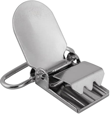 Haofy Silbermetall -HAUSPERS -Klammern Schnuller Clips Halter Reparaturteile Accessoire Metall -Hosenträger Clips Ersatz Schwere Robuste Verbindungsklammern Clips (25mm)