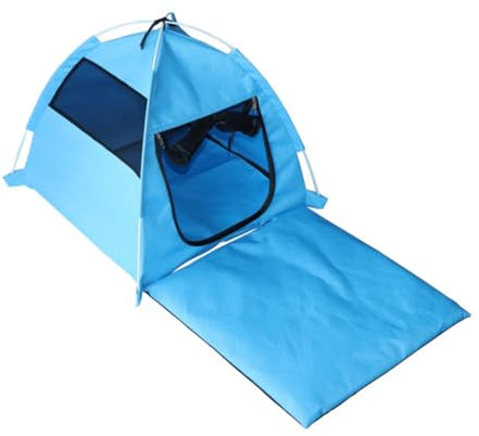 BUGUUYO Zelt Für Hunde Katzen Welpen Sommer-Outdoor-Bett Atmungsaktiv Faltbar Mesh-Design Robustes Material Abnehmbar Waschbar Tür Für Einfachen Zugang