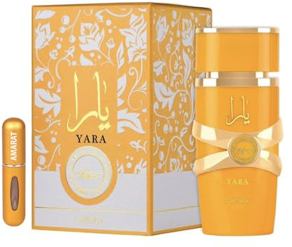 Profumo Yara Tous originale 100 ml, profumo arabo per donna di lunga durata, Eau da Parfum importato da Dubai, include atomizzatore ricaricabile 5 ml, fragranza elegante e sofisticata (Yara Tous)