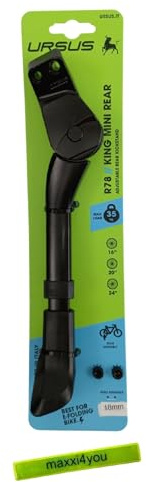 maxxi4you Fahrrad Hinterbauständer Ursus King Mini mit 18mm Platte - schwarz inkl Reflexband