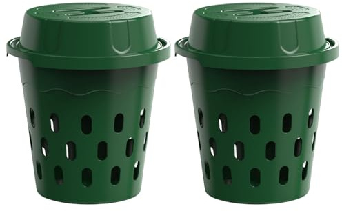 In Ground Worm Composter, 12L Worm Composter for Garden Beds & Home Use, Vermicomposting Bin for Beginners (Green)